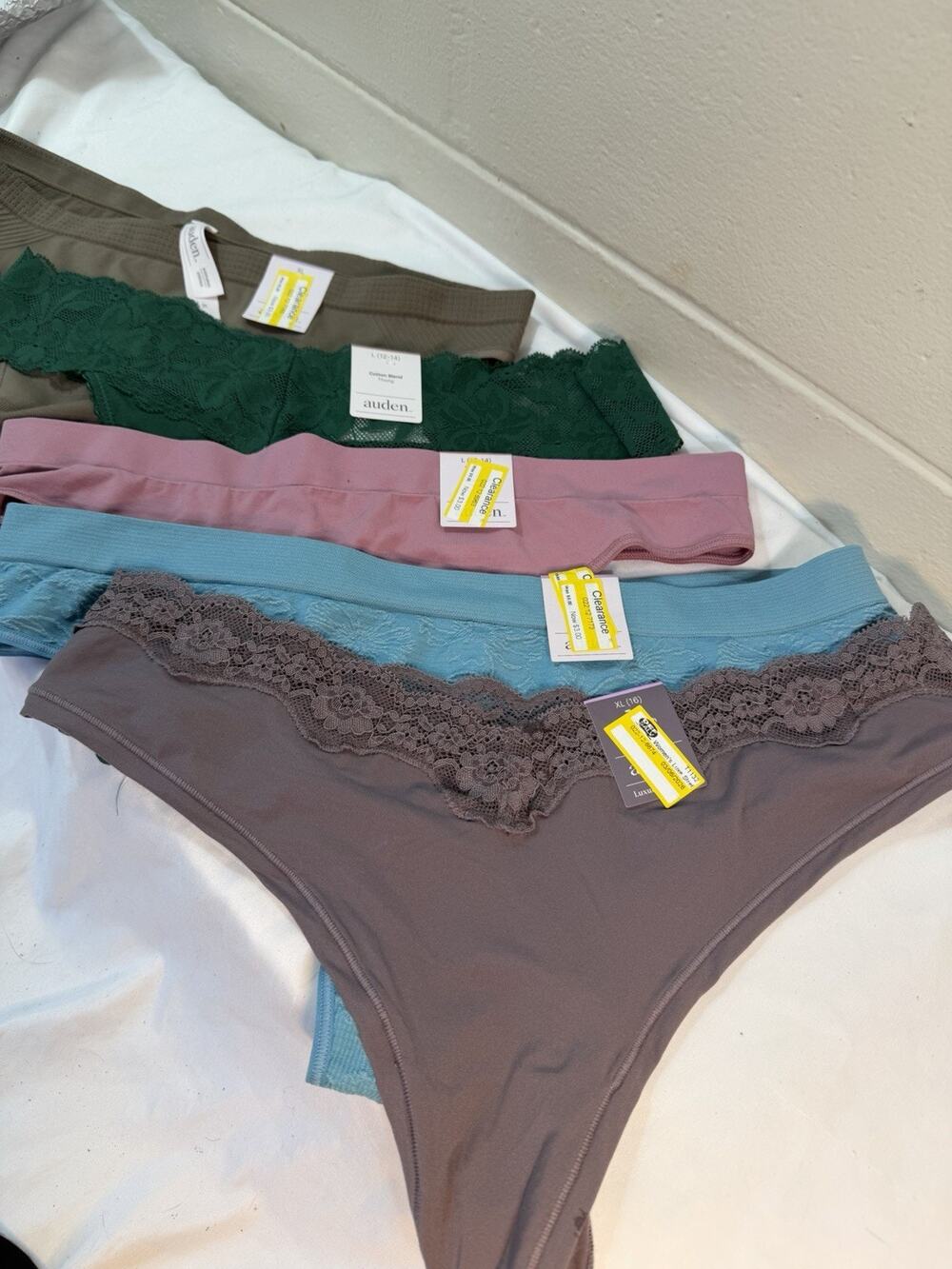 Women’s Size Large Lot Of 5 Auden Underwear All New With Tags (Thong)